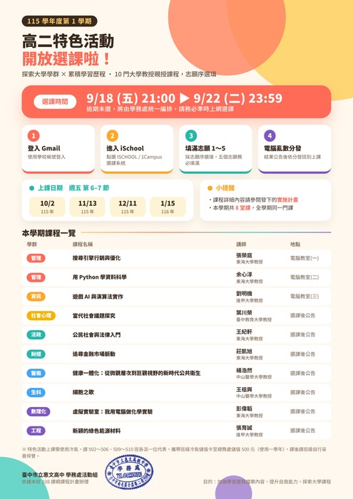開課內容